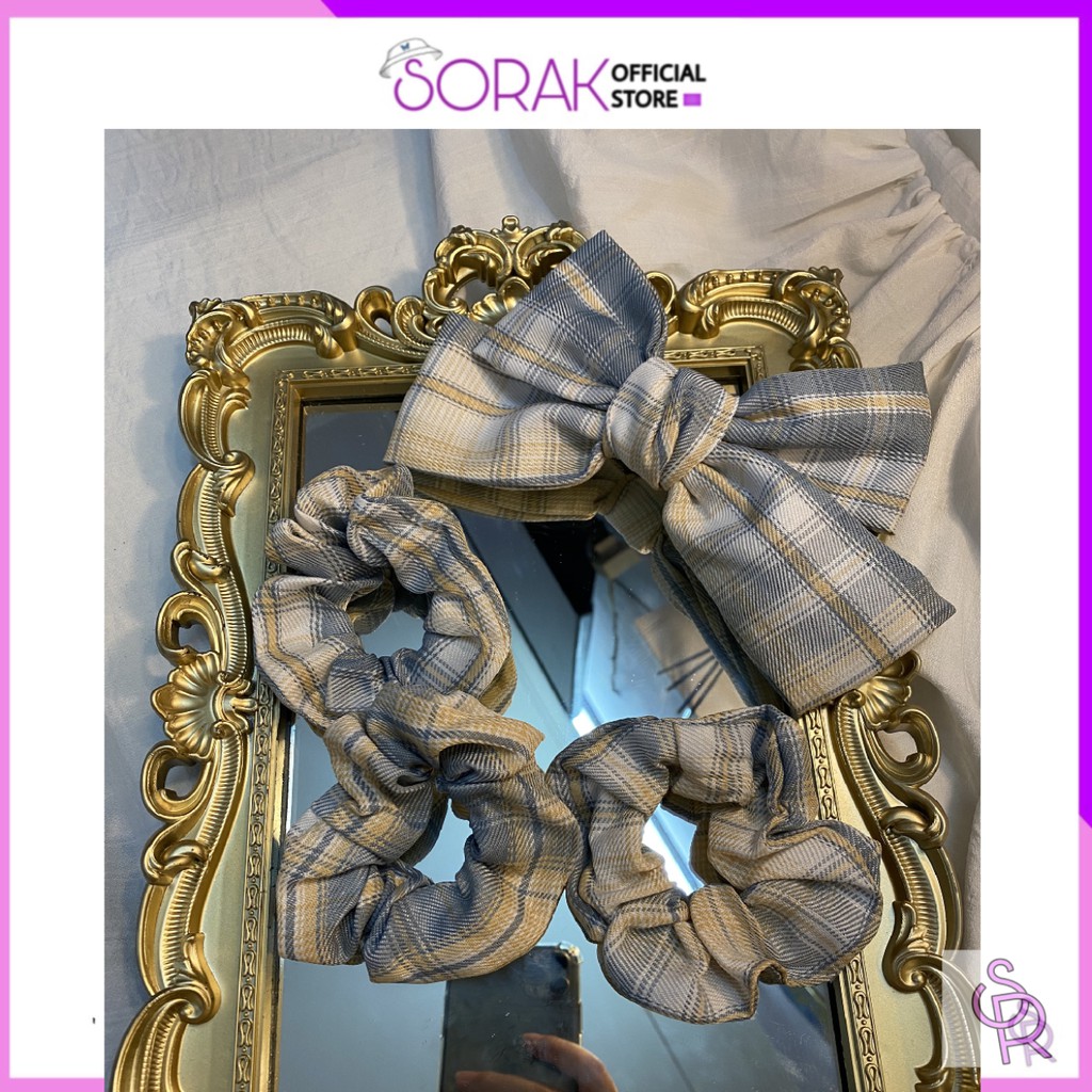 Cột tóc, chun buộc tóc scrunchies Vintage ,siêu dễ thương Hàn Quốc Bản Đặc Biệt SC2