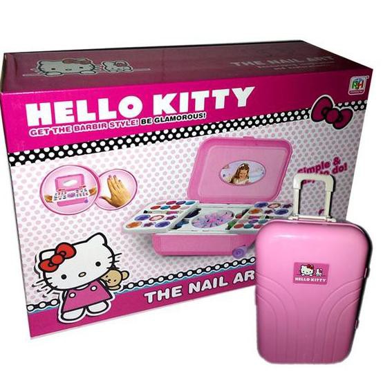 Vali Kéo Đựng Đồ Chơi / Dụng Cụ Trang Điểm Hình Hello Kitty