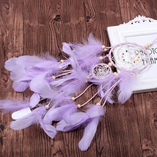 Dreamcatcher đính lông vũ có đèn LED