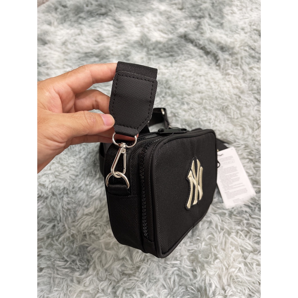 TÚI ĐEO CHÉO MLB SIDE BAG NEWYORK YANKEES CHẤT POLYESTE CAO CẤP, TÚI THỜI TRANG MLB1B80 MÀU ĐEN