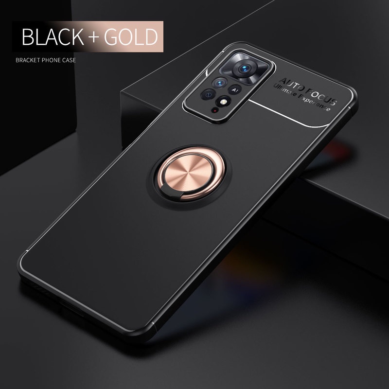 Ốp Điện Thoại Silicon Mềm Có Vòng Đỡ Nam Châm Cho Xiaomi Redmi Note 12 Turbo 11 11s 10 10s 10T 9 9s Pro Max Lite