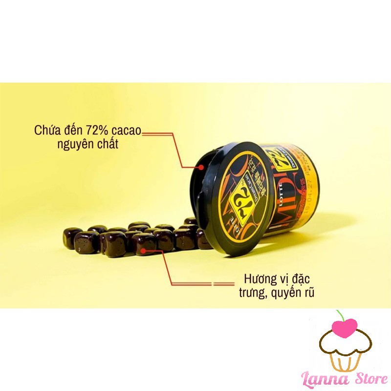 [Mã GROSALEHOT giảm 8% đơn 250K] Chocolate đắng Lotte Dream Cacao 56% - 72% hủ 86gr - Hàn Quốc | BigBuy360 - bigbuy360.vn