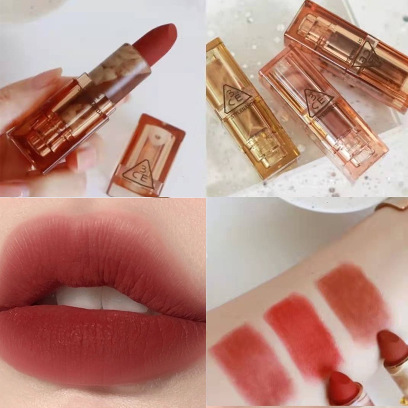 Son Lì 3ce Màu Hổ Phách Tuyệt Đẹp Trang Điểm Quyến