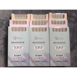 Set hộp 6 bút highlight 2 ngòi