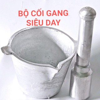 cối chày bằng gang