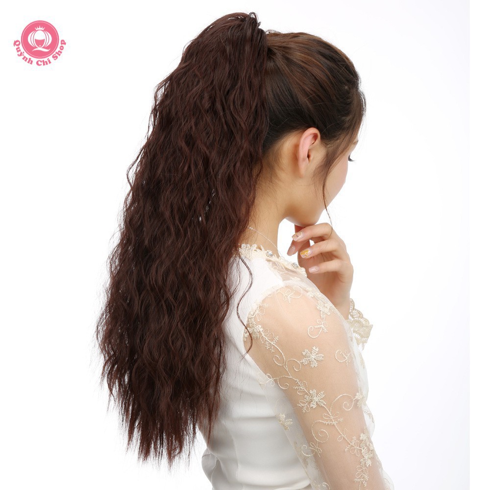 Tóc giả nữ ngoạm đuôi CAO CẤP . Tóc dập xù dài 60cm, cá tính, thời thượng. Mã N153