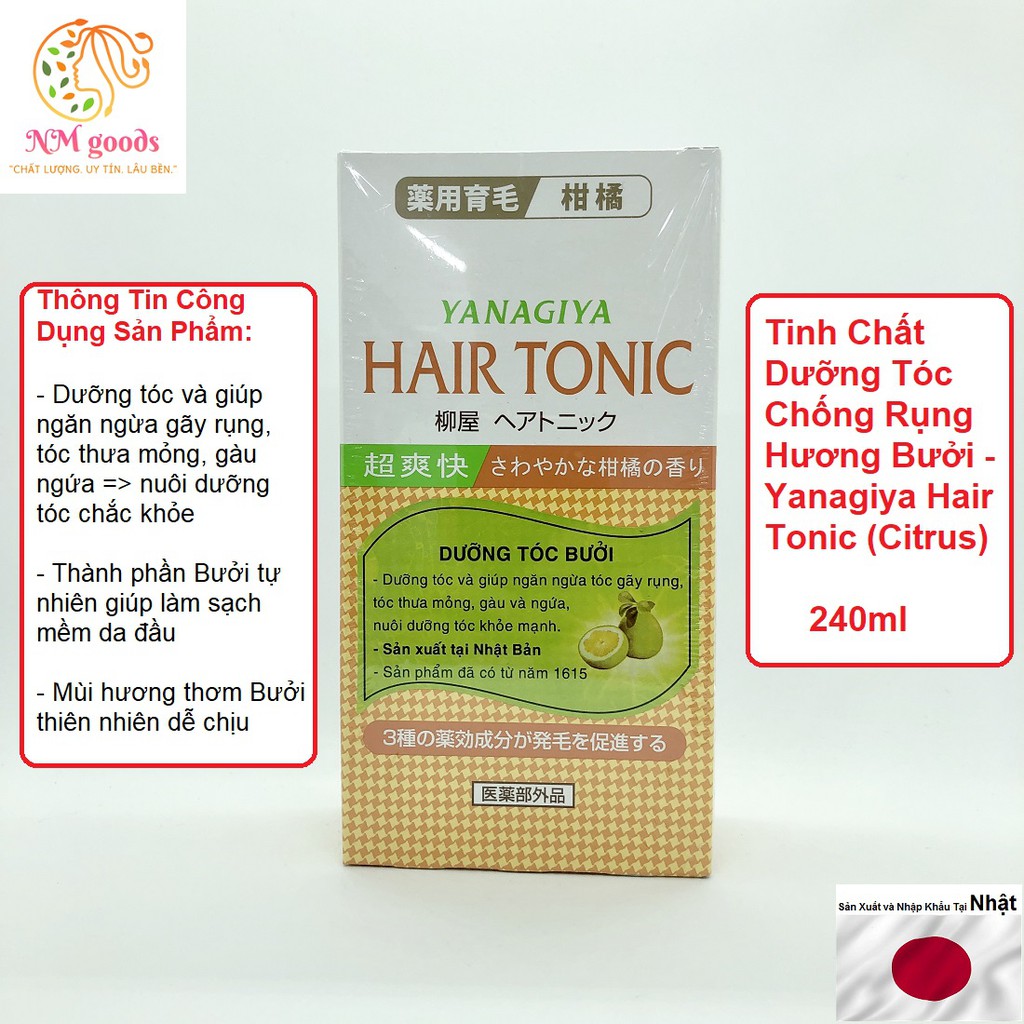 Tinh Chất Dưỡng Tóc Chống Rụng Hương Bưởi - Yanagiya Hair Tonic ( Citrus)