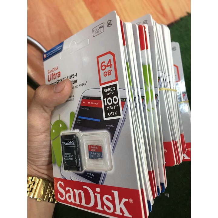 Thẻ nhớ Sandick Ultra Micro SD 8G/16G/32G, Tốc độ cao 100MB/S, bảo hành 3 năm