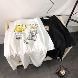 Áo Thun 2 Con Mèo (unisex)