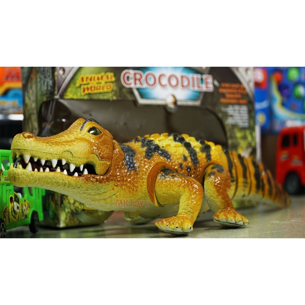 Cá sấu chạy pin có nhạc di chuyển được phát ra âm thanh cho bé