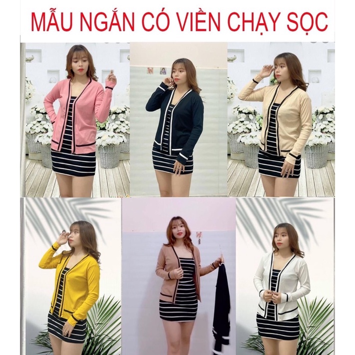 Áo khoác cardigan, áo khoác ngoài chất len đan nhẹ, thoáng, mặc hè cực mát