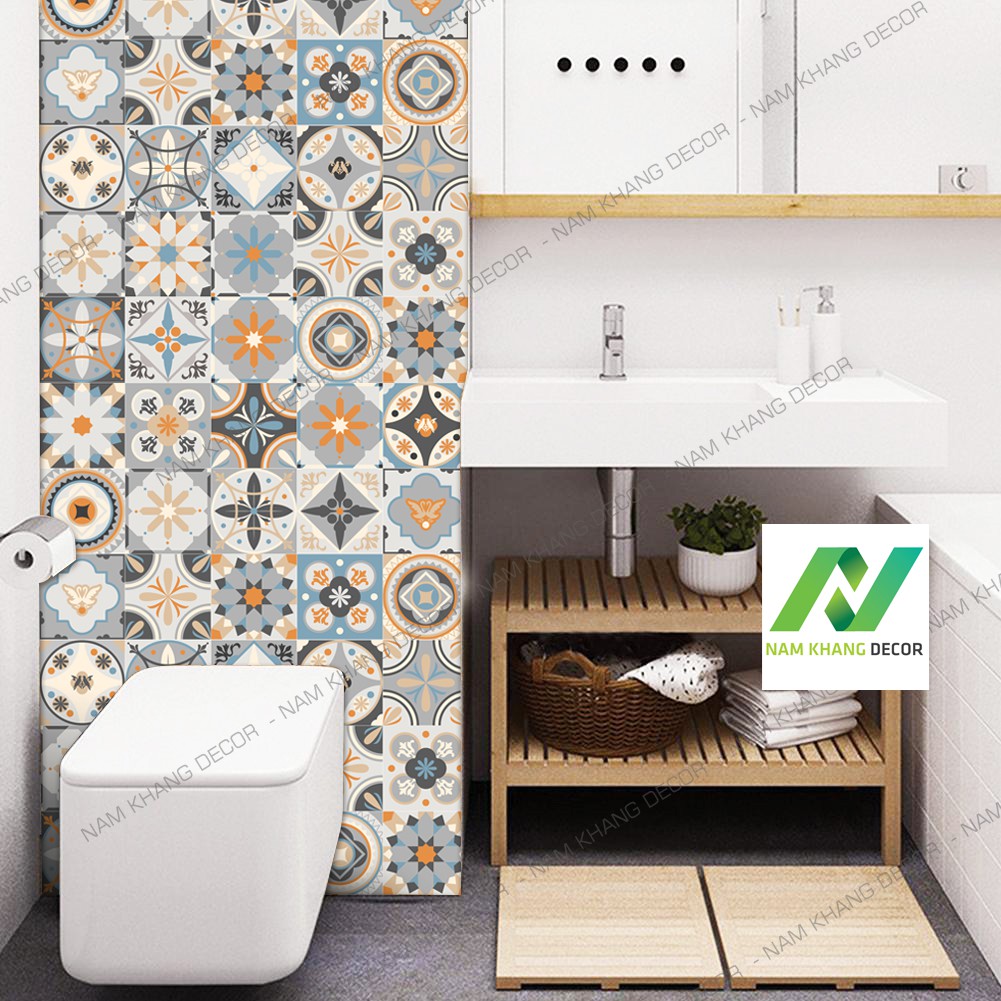 Mua 3 tặng 1 Set 32 ô 15cm hoặc 18 ô 20cm Decal gạch bông trang trí bếp, nội thất ... | BigBuy360 - bigbuy360.vn