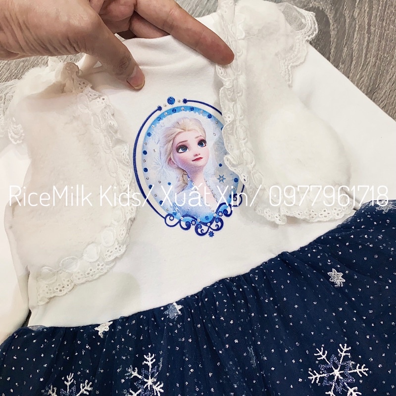 Váy đầm cho bé gái elsa frozen