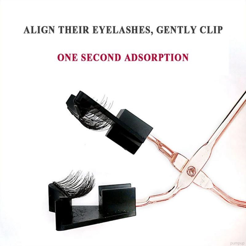 [Hàng mới về] Kẹp bấm lông mi từ tính 8D màu vàng bạc chuyên dụng tiện lợi