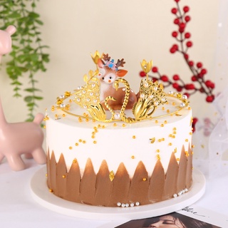 phụ kiện bánh kem bánh sinh nhật  [FREESHIP❤️] Vương miện trang trí bánh kem thiên nga