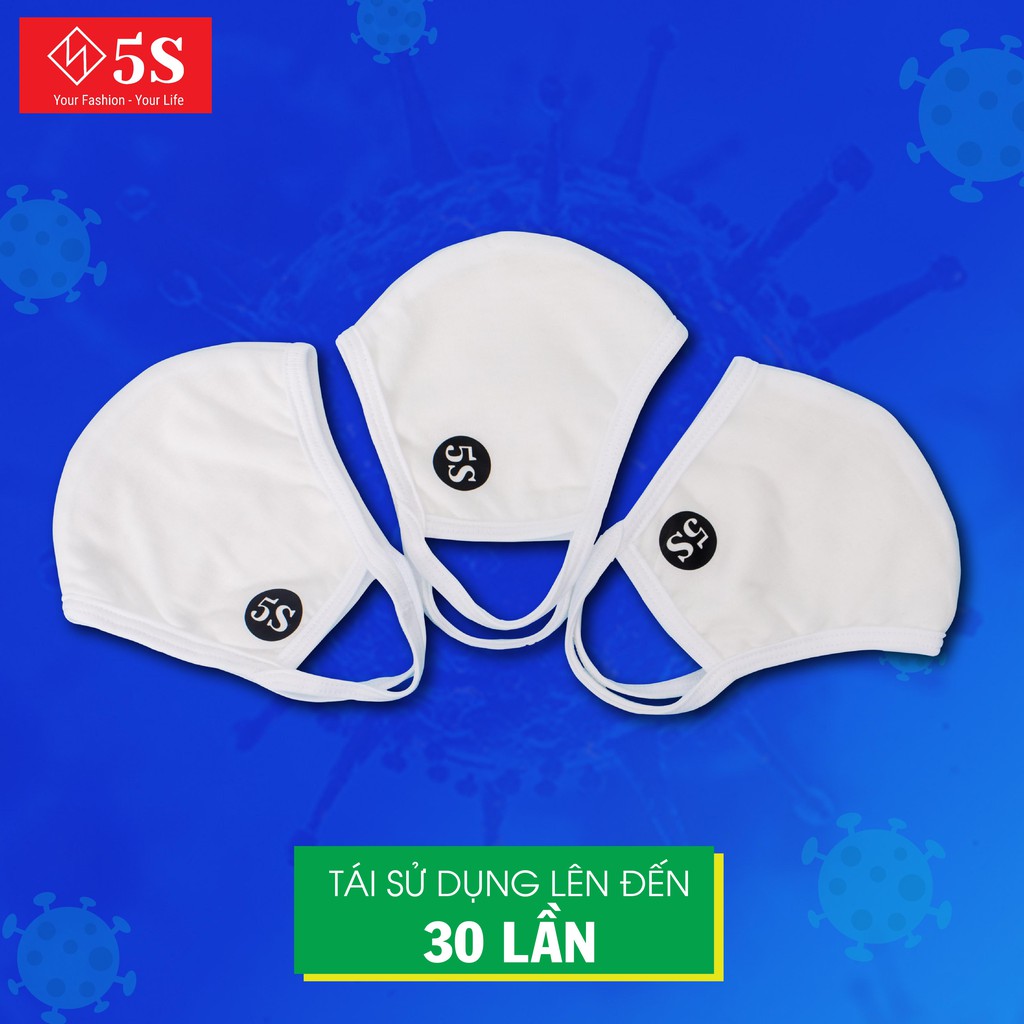 Combo 3 Chiếc Khẩu Trang Vải Cotton 2 Lớp 5S Chính Hãng, Có Kiểm Định (Sản Phẩm Không Lợi Nhuận- Bình Ổn Giá) | BigBuy360 - bigbuy360.vn
