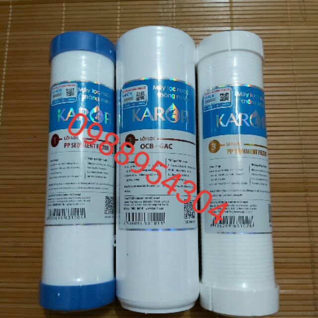 Bộ lõi lọc 123 karofi