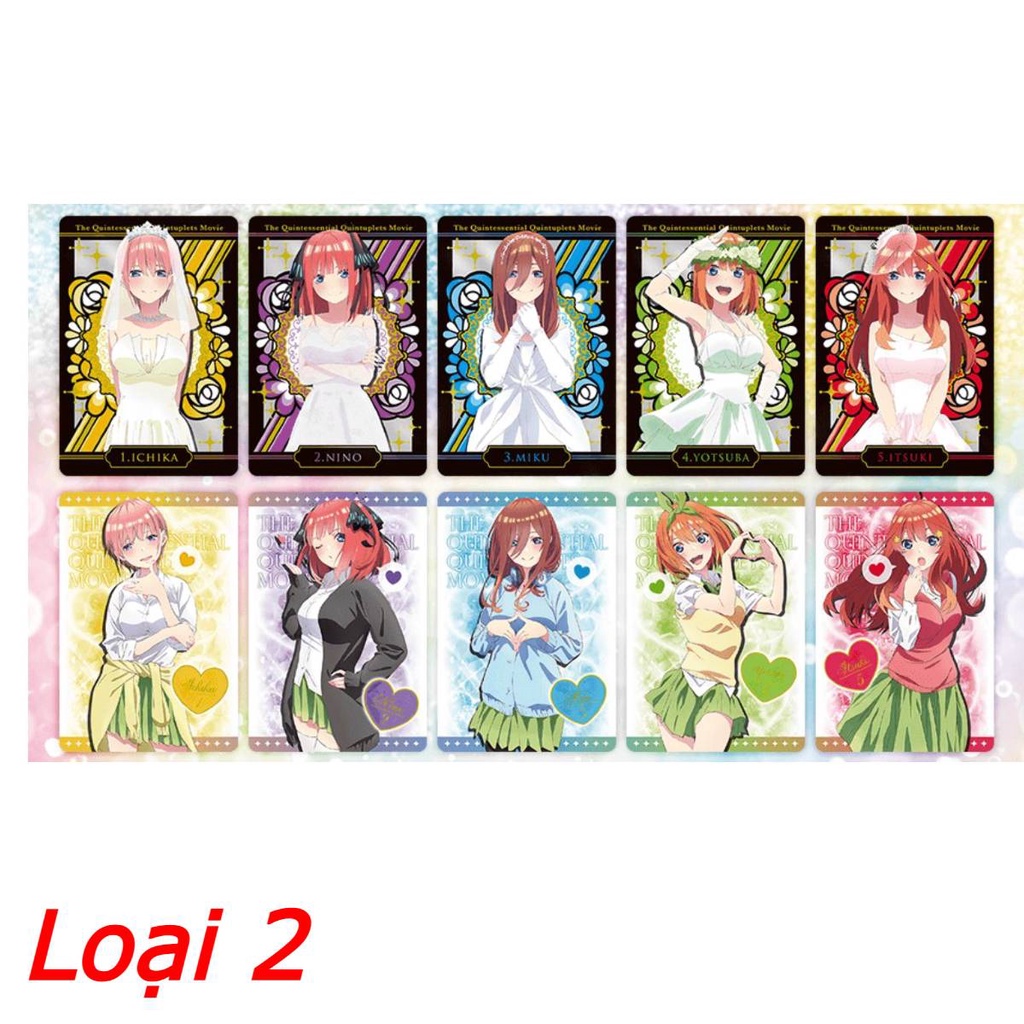 Thẻ bài sưu tập Metal Card Nhà có 5 nàng dâu Gotoubun no Hanayome
