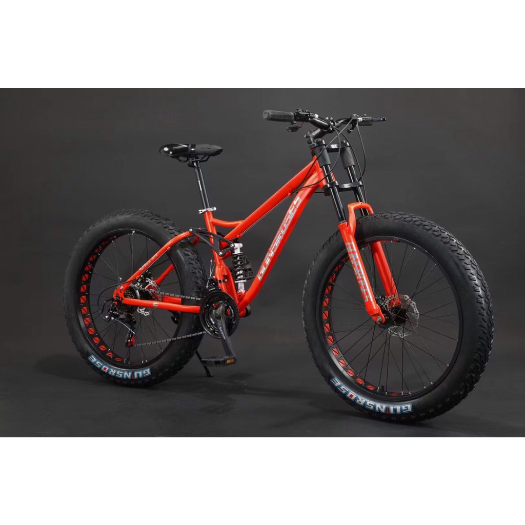 XE ĐẠP BÁNH BÉO GIẢM XÓC KÉP