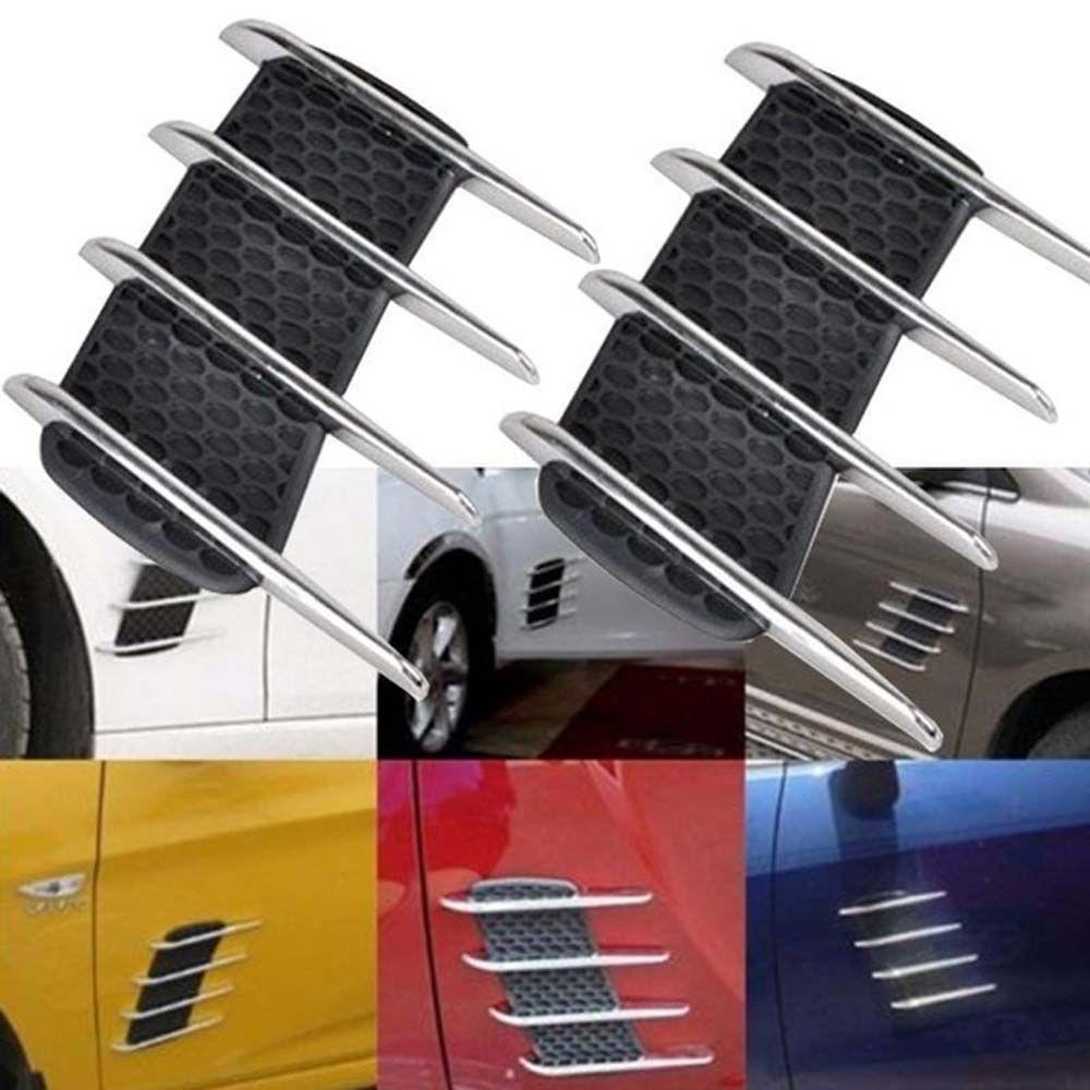 Miếng Dán Trang Trí Lỗ Thông Khí Xe Hơi Bằng Nhựa ABS Mạ Crom Thông Dụng