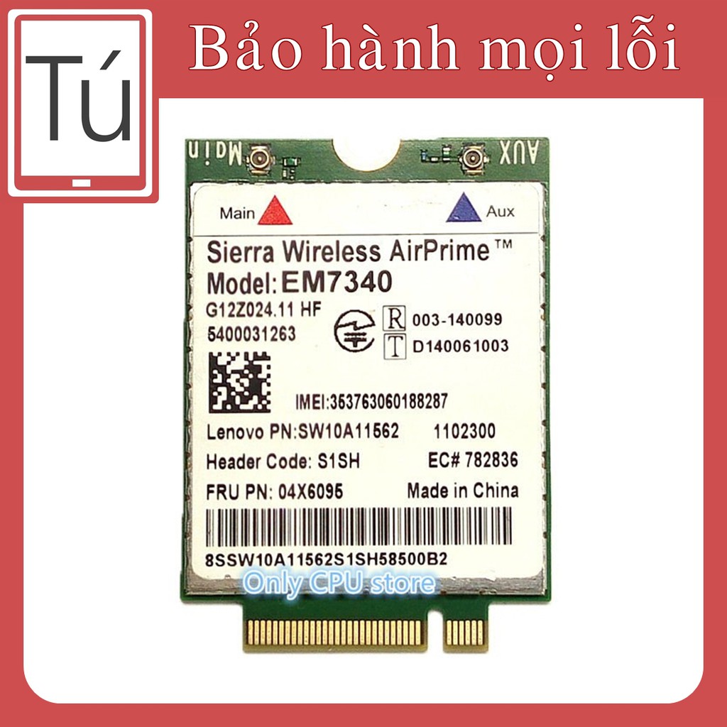 Card LTE WWAN cho Lenovo Thinkpad 10/Helix 2