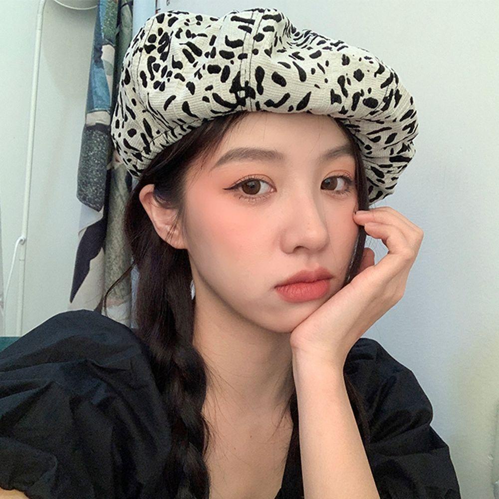 Mũ Beret In Họa Tiết Đơn Giản Phong Cách Retro Anh Quốc Cho Nữ