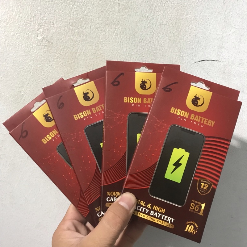 Pin Bison Con Trâu Siêu Cao 6 Đến 12 Pro Max