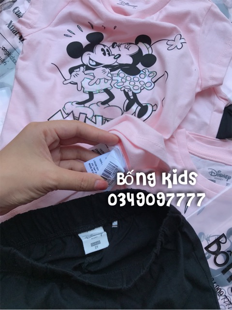 Bộ Hè PJ Bé Gái Mickey&amp;Minnie Hồng