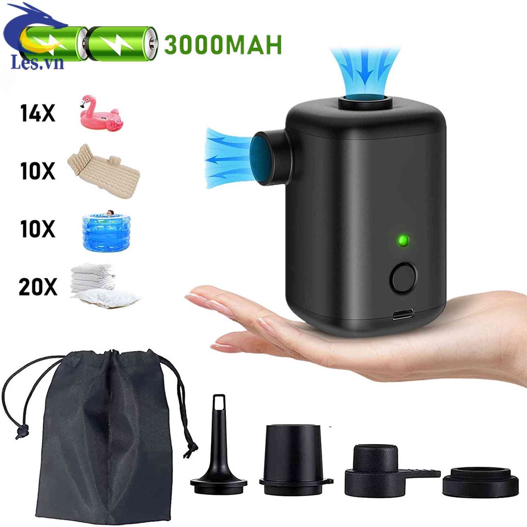 Máy Bơm Phao Bơi Mini Sạc USB Tiện Dụng