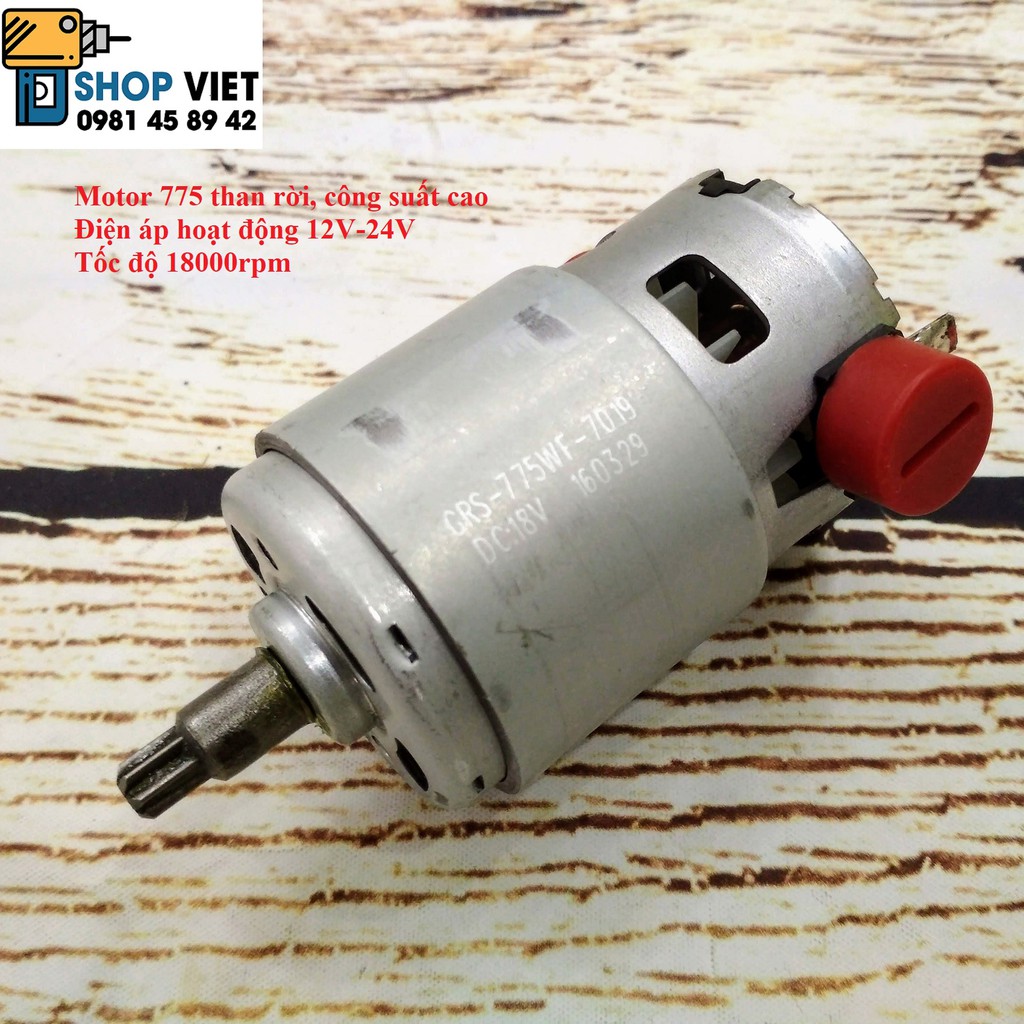 SV Motor DC 775 than rời 12V-24V công suất cao