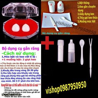 Răng nanh giả răng khểnh tặng kèm keo gắn cao cấp