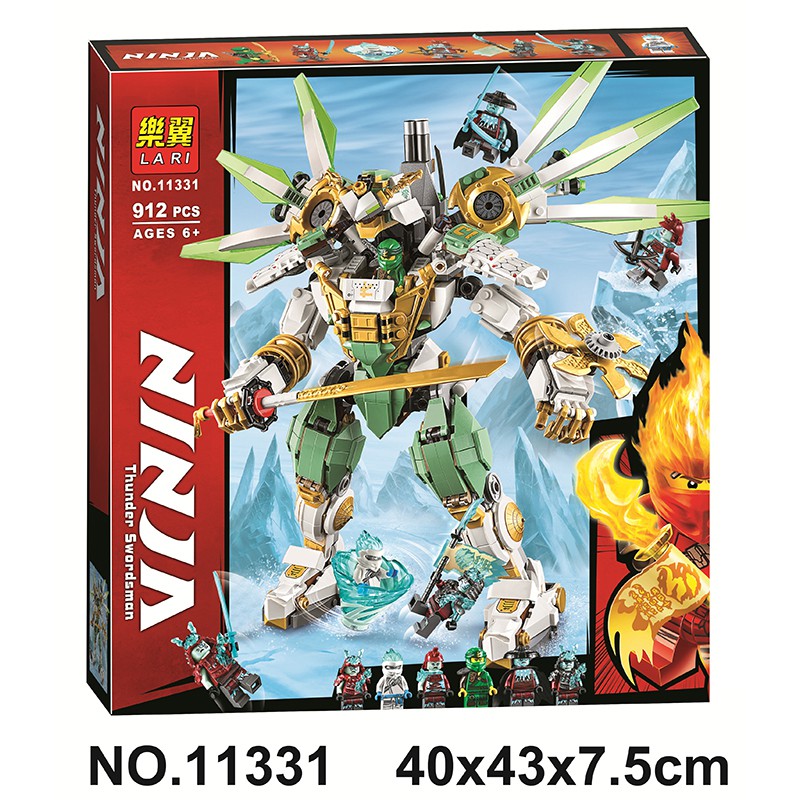 Đồ chơi lắp ráp xếp hình non lego season phần 11 mô hình robot titan mech samurai của ninja lloyd, zane Lari 11331 Bela