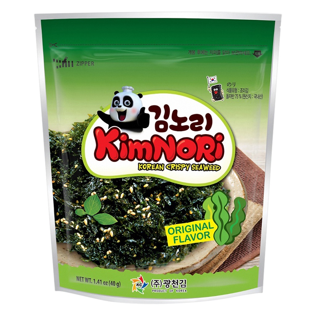 Rong biển ăn liền Kimnori gói 40gr(3 vị)