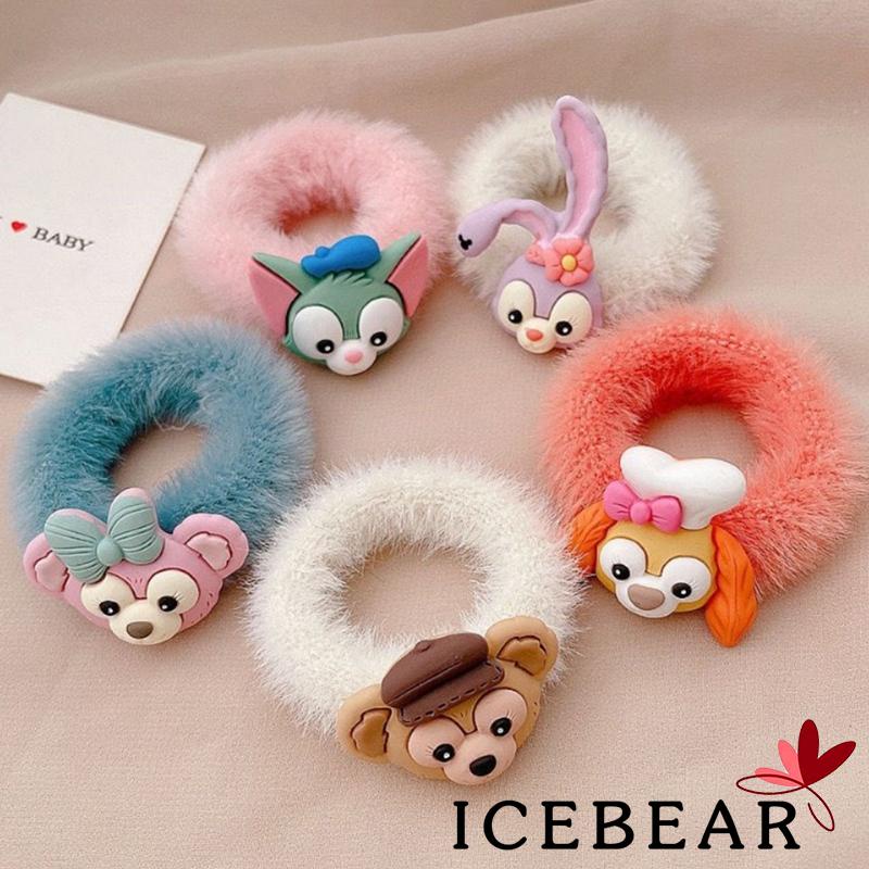 Dây buộc tóc co giãn hình đầu động vật dễ thương cho nữ