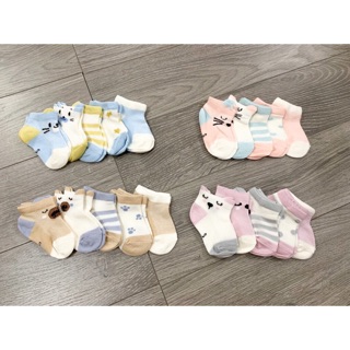 Sét 5 đôi tất lưới cổ ngắn cho bé trai gái