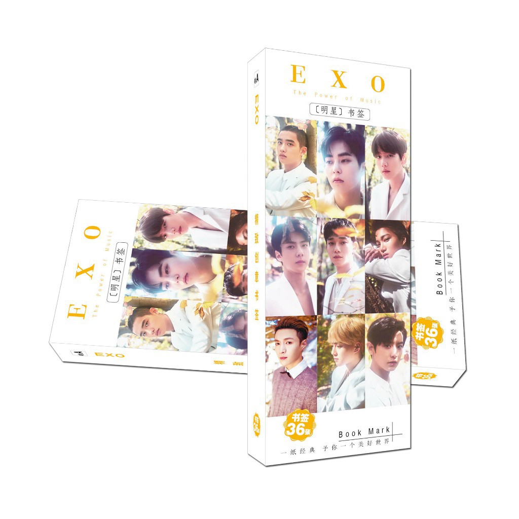 Bookmark EXO hộp ảnh tập ảnh đánh dấu trang 36 tấm in hình nhóm nhạc idol