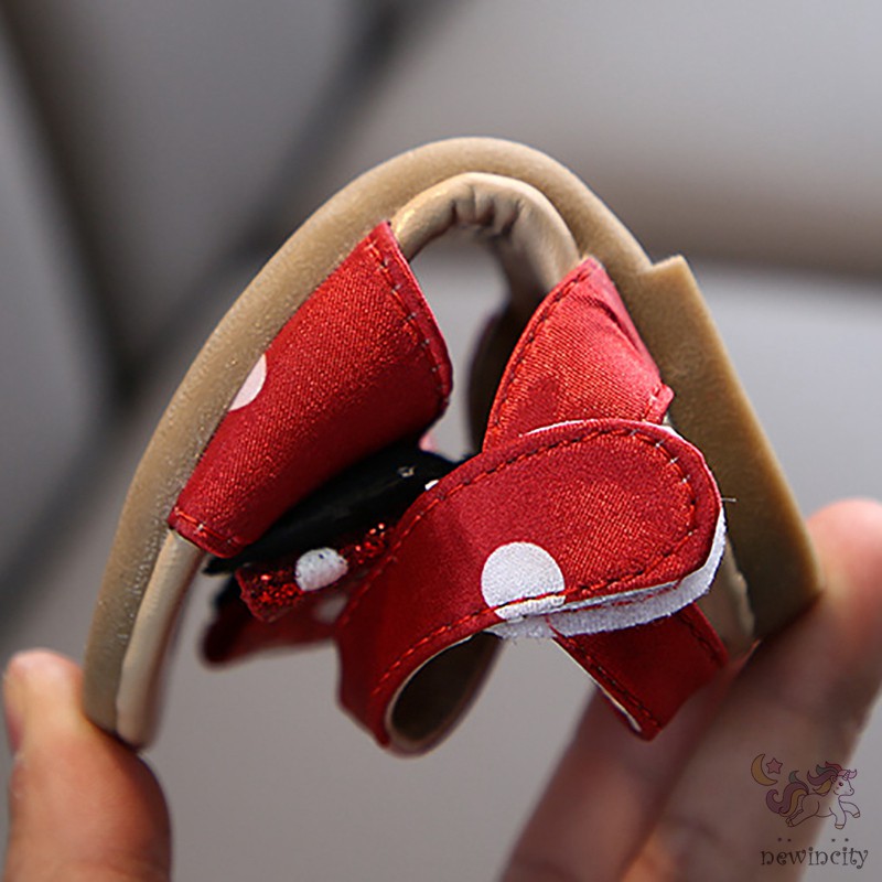 Giày sandal phối nơ phong cách Hàn Quốc thời trang mùa hè cho bé gái