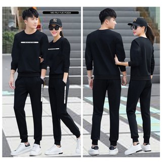 Bộ Quần Áo Đôi Cho Nam Nữ Thu Đông Chất Cực Đẹp