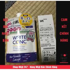 Kem dưỡng trắng da toàn thân ban ngày White ConC White CC Cream 200g Nhật Bản