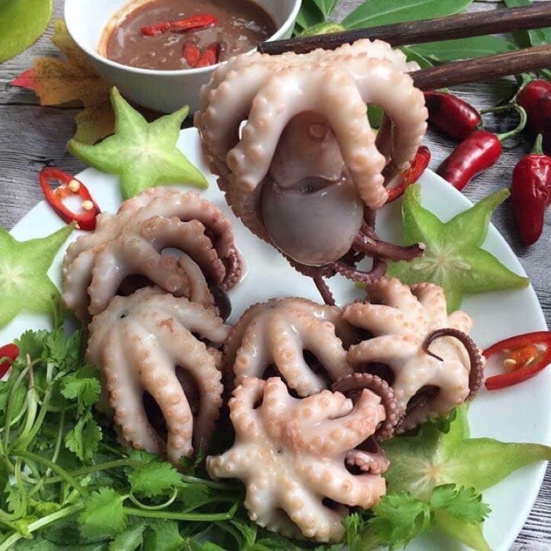 500G KHAY BẠCH TUỘC  cực ngon NUONGFOOD