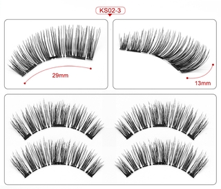 Cặp (4 Miếng) Lông Mi Giả 3D Nam Châm Trang Điểm Mắt