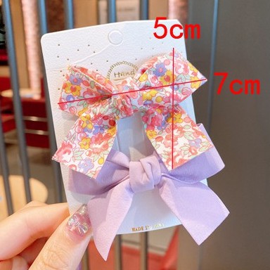 Kẹp Tóc Nơ Thời Trang  Set 2 Cặp Nơ Dễ Thương Dành Cho Bé Gái Hadyykids H.CT27
