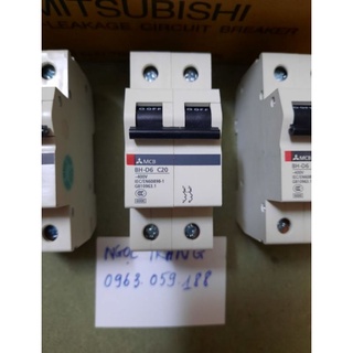 ( HÀNG SIÊU RẺ) Aptomat 2 Pha Misubishi C20A