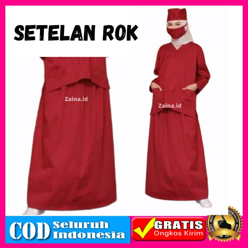 Oka Set Áo Dài Tay Và Chân Váy Y Tá Bác Sĩ Y Tá Chất Liệu Mềm Mại Size S M L XL XXL Cho Bệnh Viện Oka