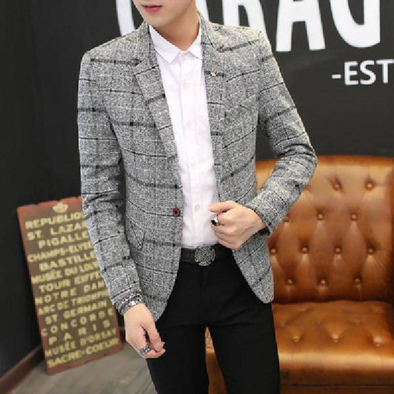 Áo Khoác blazer Vải Len Phong Cách Hàn Quốc Thời Trang Cho Nam