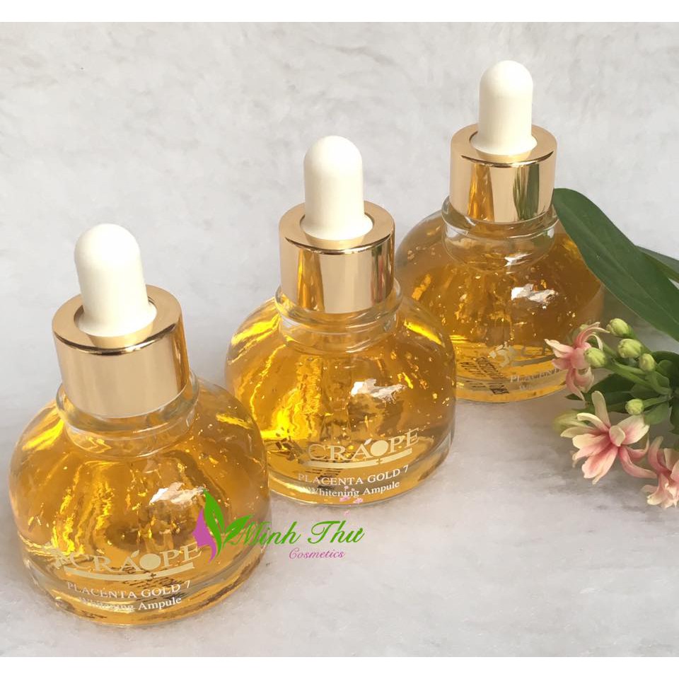 Serum CRAOPE PLACENTA GOLD dưỡng da chiết xuất từ vàng &amp; nhau thai