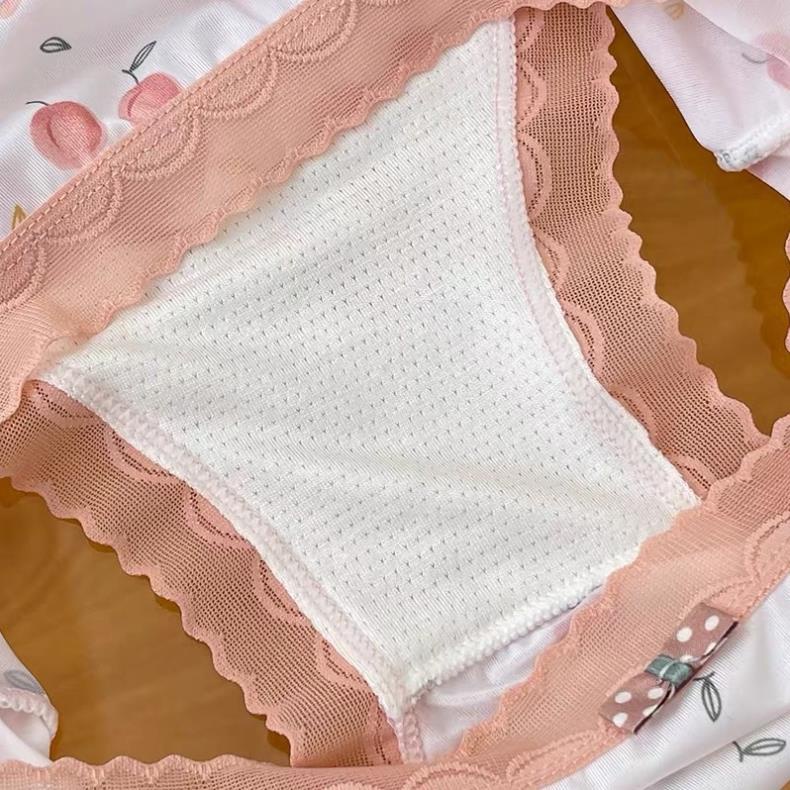 Túi Ví 3 Quần Lót Nữ Softie ❤️ Quần Lót Ren Su Hoa Qủa Siêu Mát 501