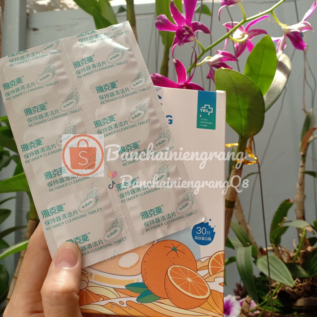 1 Viên ngâm vệ sinh làm sạch khay niềng răng trong suốt, giao mùi ngẫu nhiên