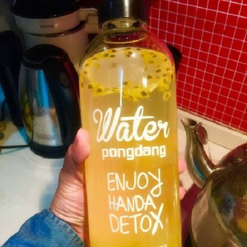 Bình Nước Nhựa WATER PONGDANG Detox 1 Lít Tặng Kèm Túi siêu tiện lợi