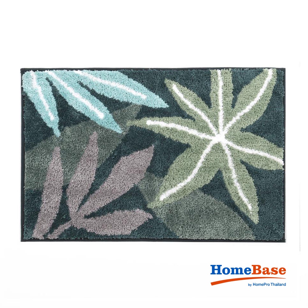 HomeBase HLS Thảm lót sàn lau chân phòng tắm Microfiber chống trượt MINATURE Thái Lan W45xH70xD1,5  màu xanh lá